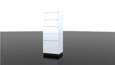 屋外の床に立っている電気箱